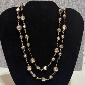 Shiny Beads Long or Doubled Necklace